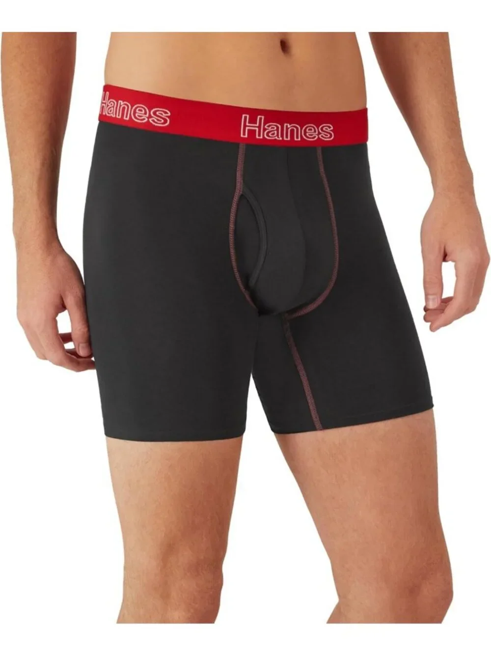 Comfortable Stretch Cotton Boxer Briefs for Men, Moisture-Wicking, 6-Pack